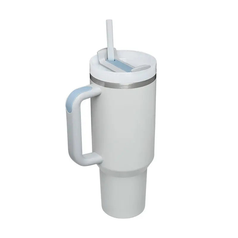 40 Oz Tumbler With Handle Straw Insulated Fog color 1200ML