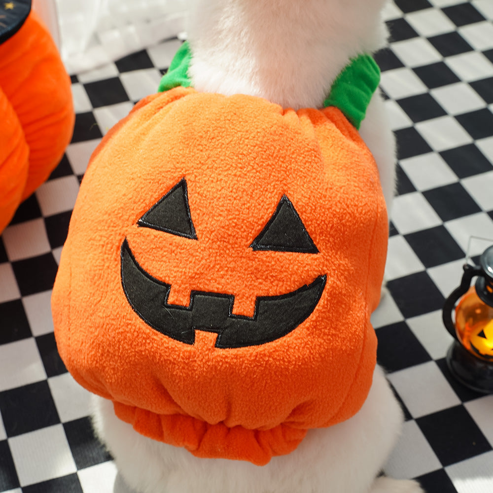 Halloween Pumpkin Vest For Dogs Cats Festive Pet For Small Animals Clothing Vest