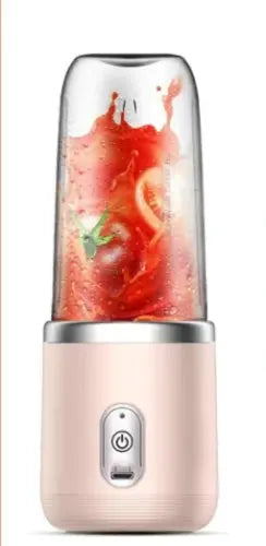 6 blade Portable Blender Mini Juicer Smoothie USB Charging Fruit Squeezer Blender Pink Six knives