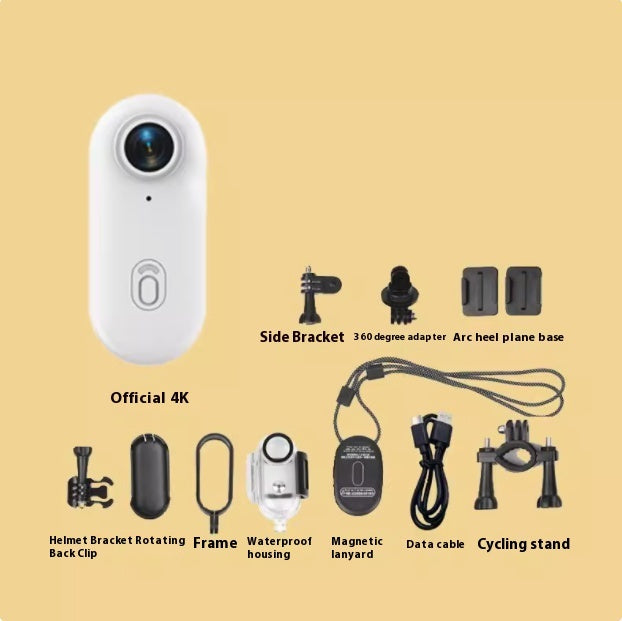 Outdoor Sports Camera In Helmet Motorcycle Bike Sport Mini Filming Bicycle Action 4K Professional Body Cam And Video Cameras White 4K Without memory card