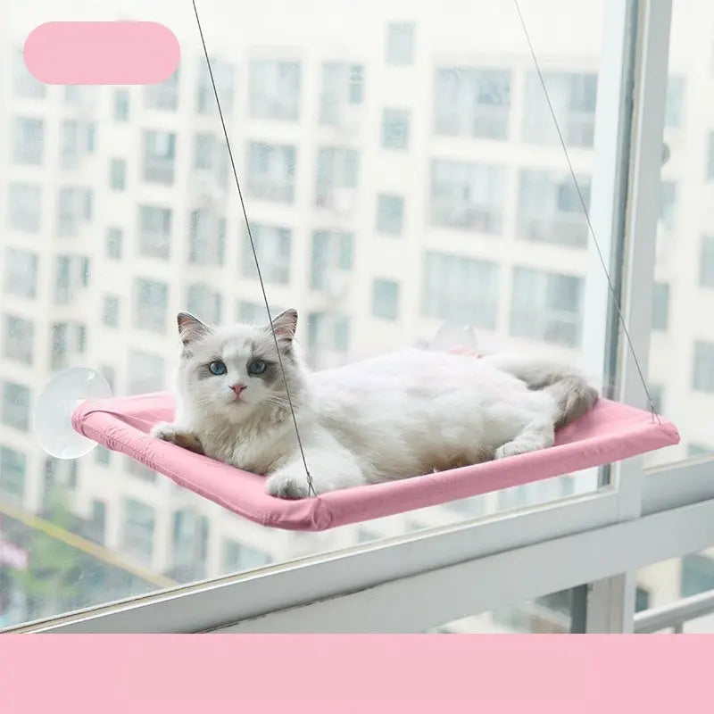 Pet Litter Sucker Hanging Cat Window Hammock Pink