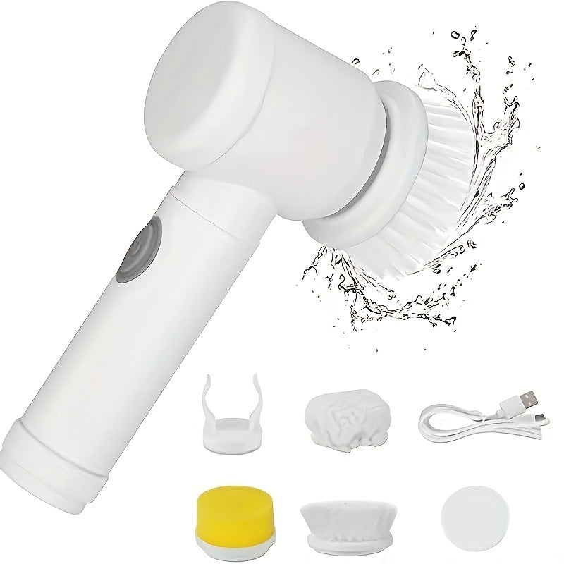 1pc Electric Spin Cleaning Brush,USB Rechargeable Handheld Kitch Cleaner