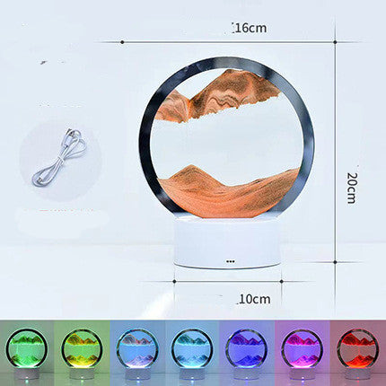 Creative 3D Quicksand Table Lamp Bedside Orange USB