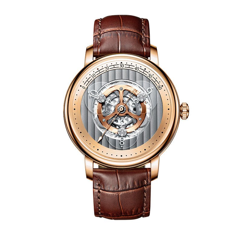 Small Watch Men's Automatic Hollow Mechanical Watch Gold
