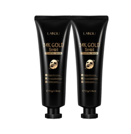 Gold Foil Snail Tear-Off Mask Hydrating 2pcs 50g
