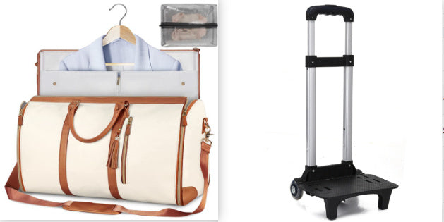 Large Capacity Travel Duffle Bag Beige set
