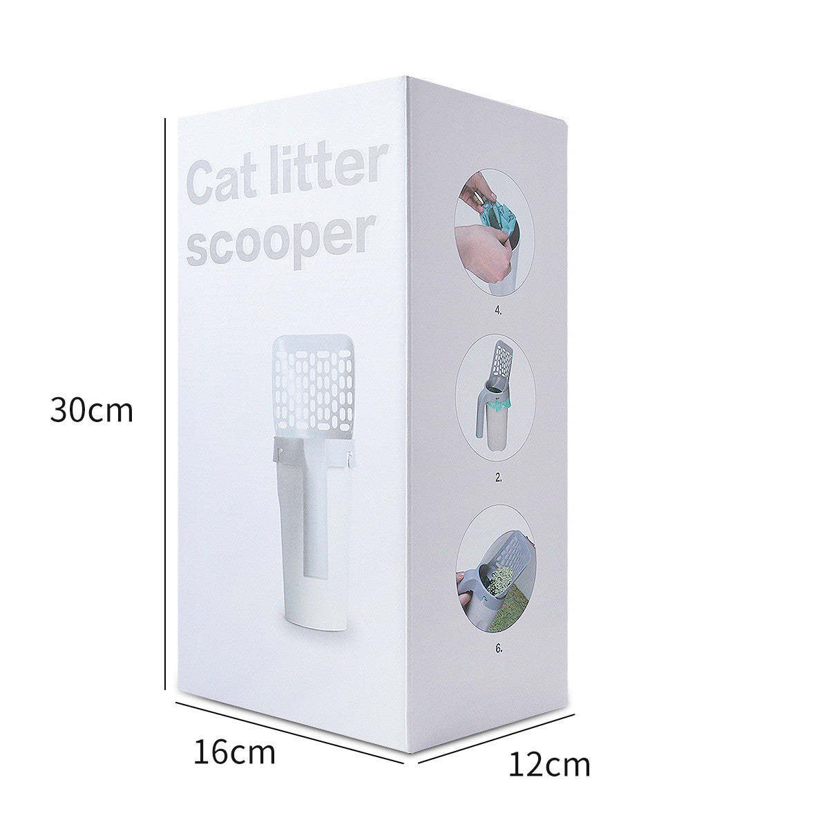 Plastic Cat Litter Scoop Pet Care Sand Waste Scooper Shovel Hollow Cleaning Tool Grey
