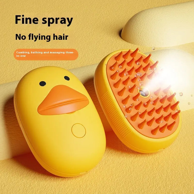 Pet Cleaning Hair Removal Dogs And Cats Electric Spray Hair Comb English Yellow