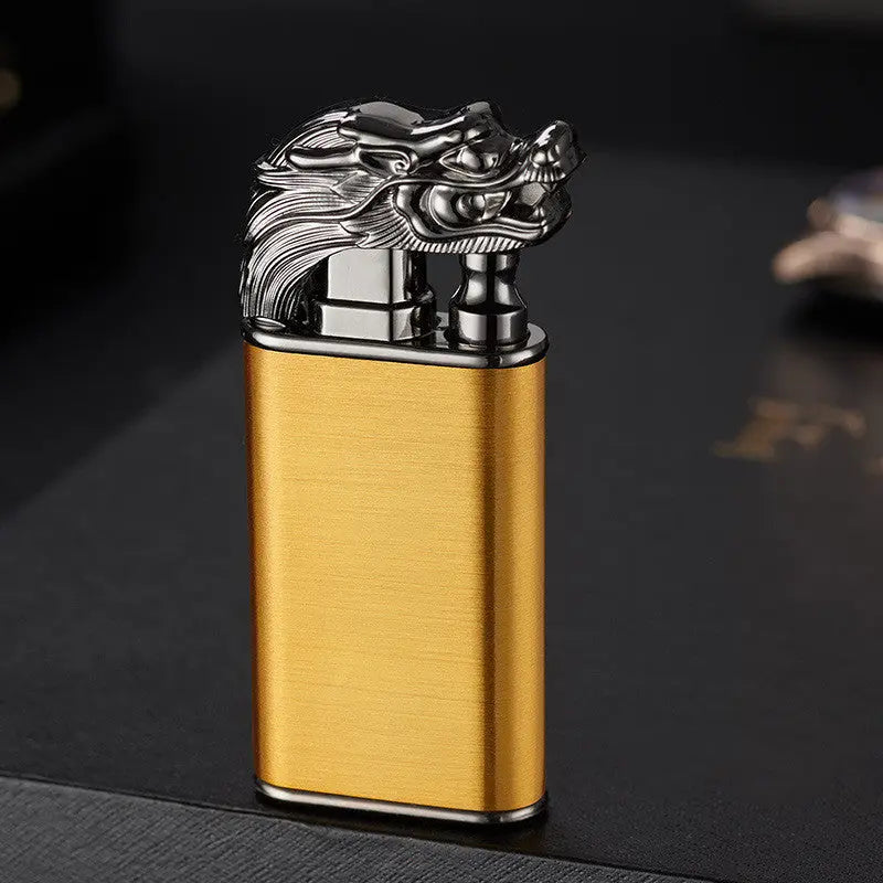 Creative Blue Flame Lighter Dolphin Dragon Tiger Gold faucet 1PCS