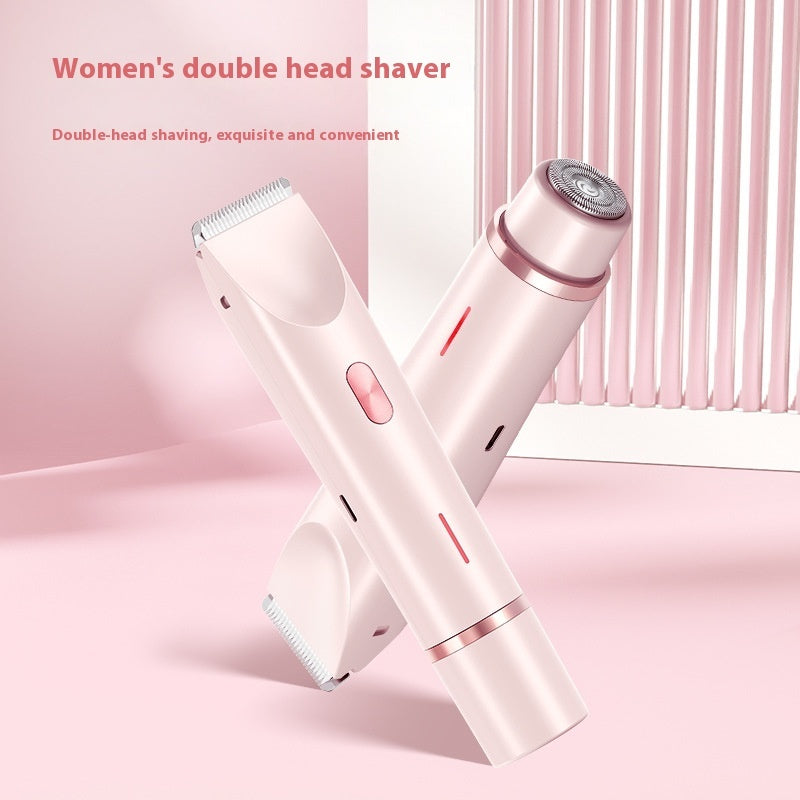 2 In 1 Hair Remover Women's Double Head Shaver Private Pubic Electric Razor