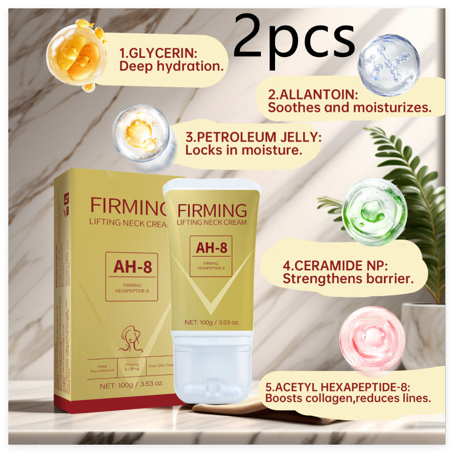 Neck Firming Roller Cream Lifts Dilutes Neck Lines Deeply Massages And Neck Skin Care FP A004 100g 2PCS