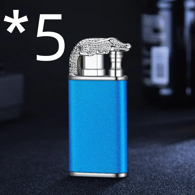 Creative Blue Flame Lighter Dolphin Dragon Tiger Blue Scrub Crocodile bk872 5PCS