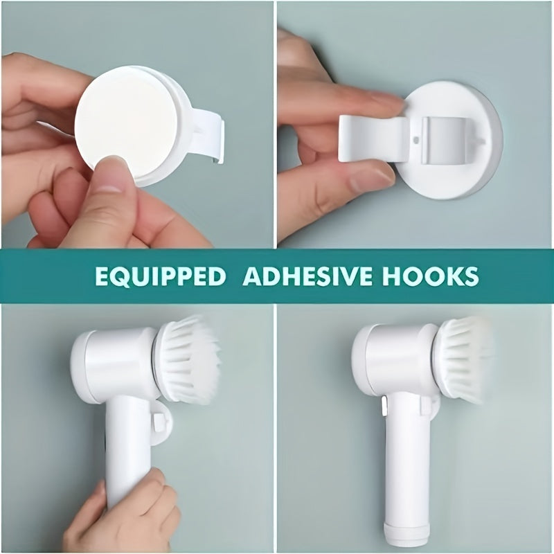 1pc Electric Spin Cleaning Brush,USB Rechargeable Handheld Kitch Cleaner