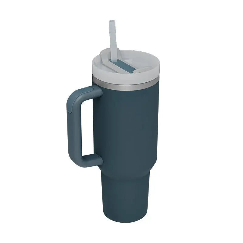 40 Oz Tumbler With Handle Straw Insulated Storm sea 1200ML