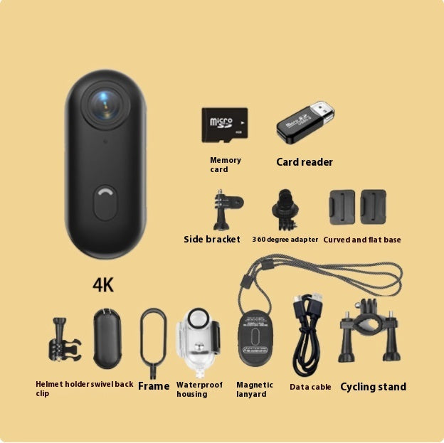 Outdoor Sports Camera In Helmet Motorcycle Bike Sport Mini Filming Bicycle Action 4K Professional Body Cam And Video Cameras Black 4K
