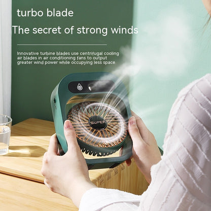 Air Conditioning Fan Desk Misting Fan Air Cooler Cooling USB Rechargeable Humidifier Portable Spray Fan
