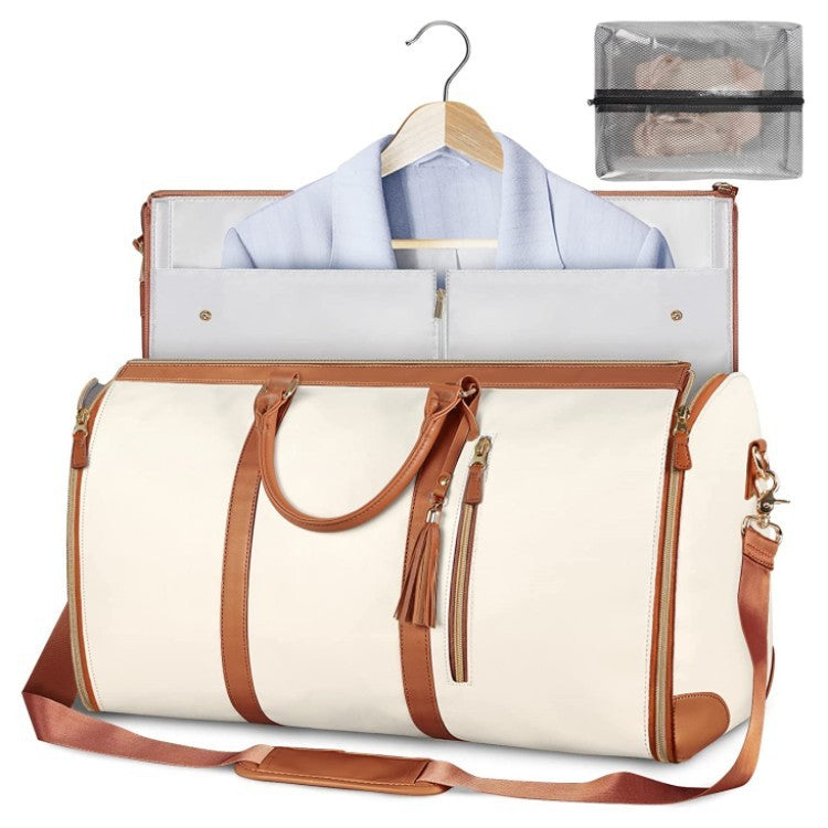 Large Capacity Travel Duffle Bag Beige