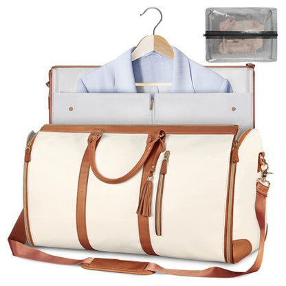 Large Capacity Travel Duffle Bag Beige