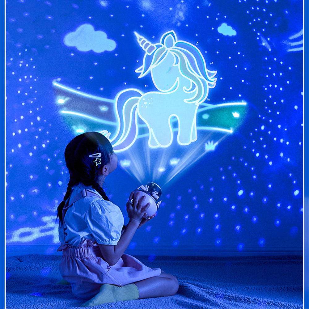 Night Light Projector Kids Nursery Children Room Rechargeable Led Night Lamp