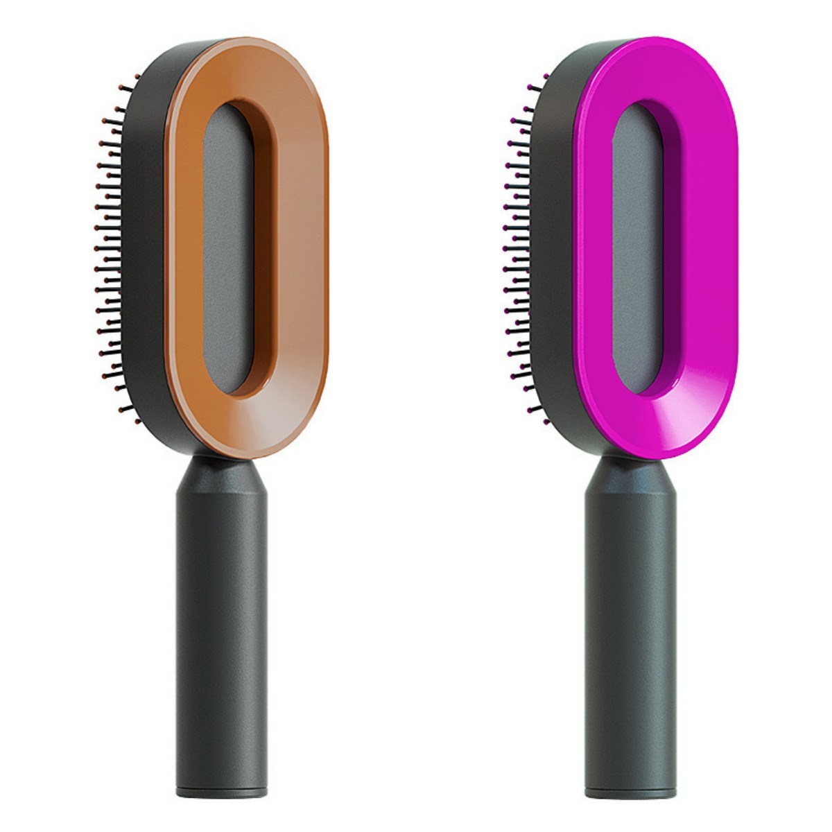 Self Cleaning Hair Brush For Women Massage Scalp Comb Anti-Static Hairbrush Set O