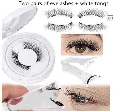 Magnetic Suction False Eyelashes Little Devil Supernatural Magnet Suit UBS083 2pair Eyelash Plus White Clip