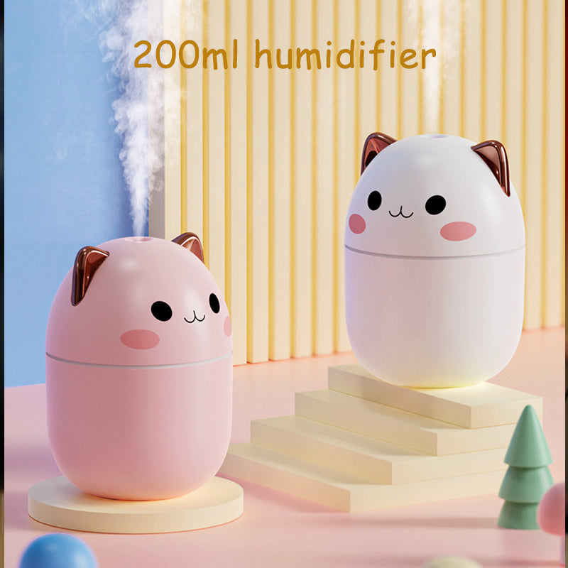 Air Humidifier Cute Cat Ultra-Silent USB Office Household Bedroom Car Spray