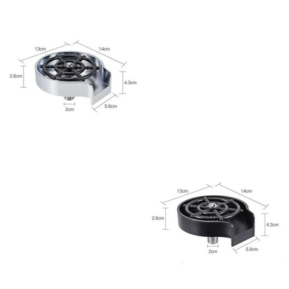 Bar Counter Cup Washer Sink High-pressure Spray Automatic Black and White