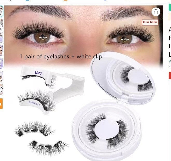 Magnetic Suction False Eyelashes Little Devil Supernatural Magnet Suit UBS103 1pair Eyelash Plus White Clip
