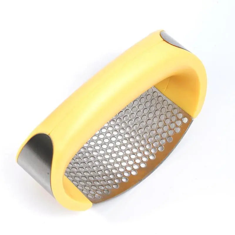 Stainless Steel Garlic Masher Garlic Press Household Manual Yellow