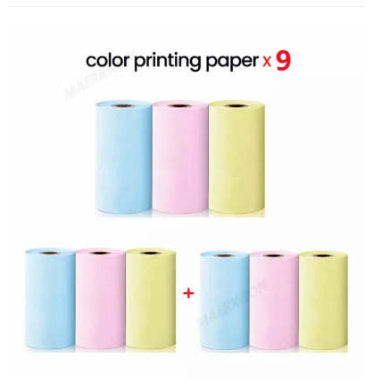 Portable Mini Thermal Label Printer Home Photo Printer Bluetooth-compatible Mini Label Printer Blue pink yellow x3 USB