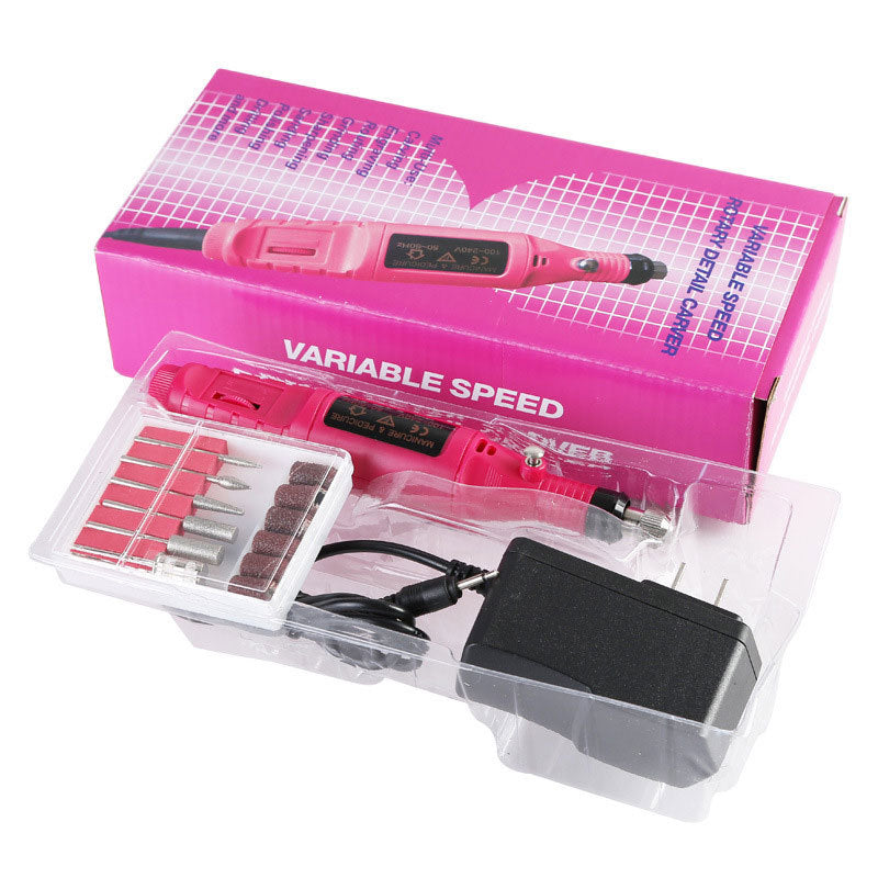 Electric Nail Polish Machine Pen Nail Art Tool Rose red US
