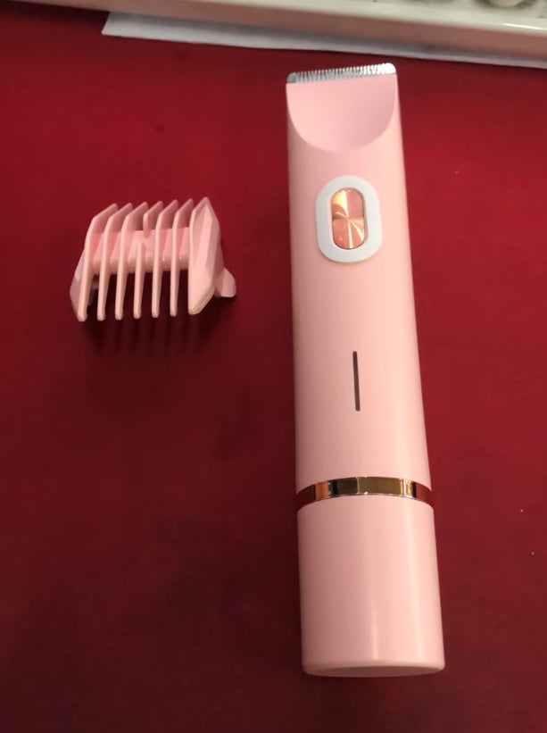 2 In 1 Hair Remover Women's Double Head Shaver Private Pubic Electric Razor Pink USB