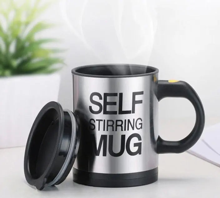 Automatic Stirring Glass Lazy Electric Mug Black 1