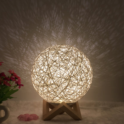 Hot Selling Creative Linen Table Lamp16 Color Remote Control Lamp White shelf