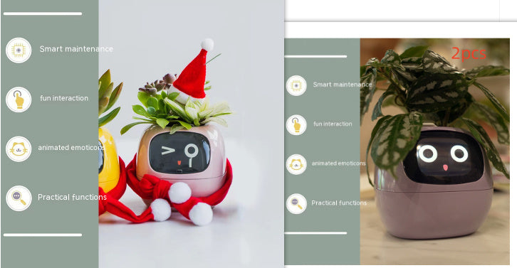 Smart Planter Endless Fun Over 49 Rich Expressions 7 Smart Sensors And AI Chips Set20 Small