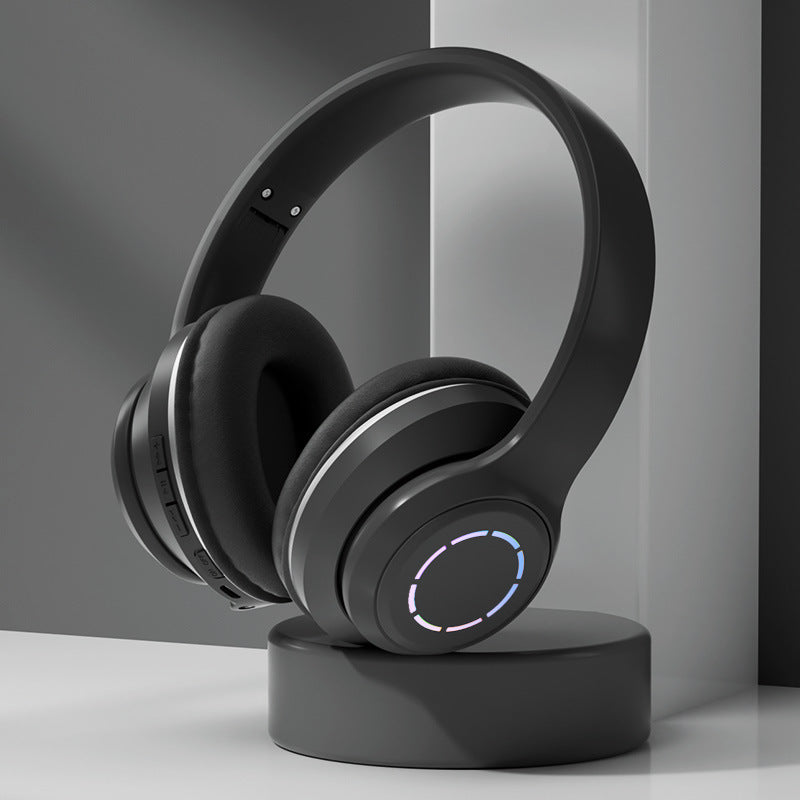 Gradient Bluetooth Headset Foldable Wireless Black
