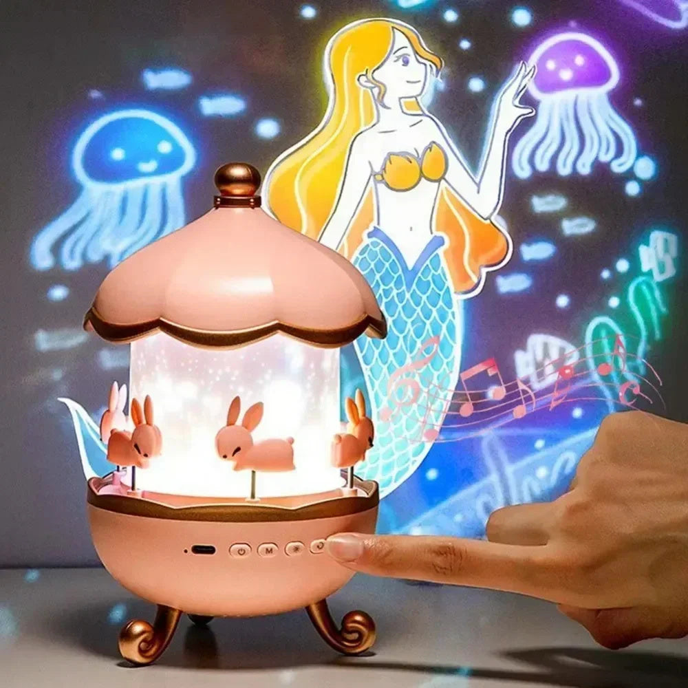 Night Light Projector Kids Nursery Children Room Rechargeable Led Night Lamp