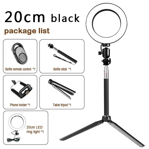 Compatible with Apple, Tripod Fill Light Live Bracket Beauty Light Set Ring Light 20cmC