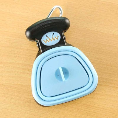 Dog Pet Travel Foldable Pooper Scooper With 1 Roll Decomposable bags Blue