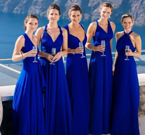 Women's Sexy Long Party Dress Club Floor-Length Summer Backless Bandage Maxi Dress Royal Blue