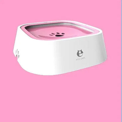 1.5L Cat Dog Water Bowl Carried Floating Bowl Pink
