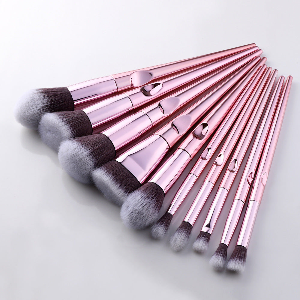 Laser Makeup Brush Set Pink