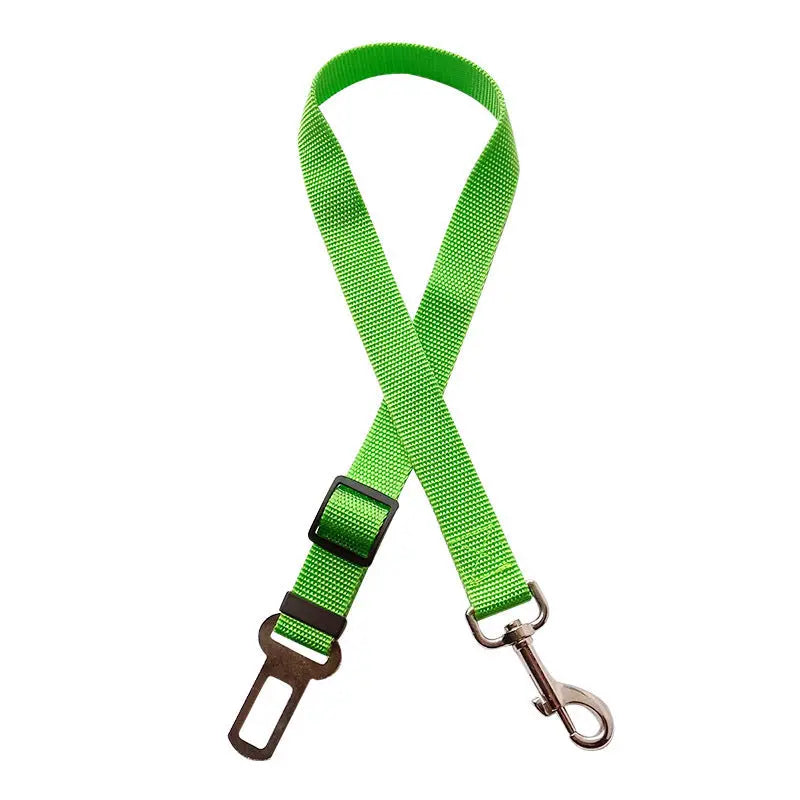 Adjustable Pet Cat Dog Car Seat Belt Pet Seat Vehicle Green