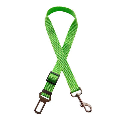 Adjustable Pet Cat Dog Car Seat Belt Pet Seat Vehicle Green