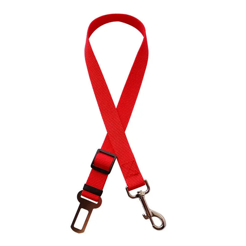 Adjustable Pet Cat Dog Car Seat Belt Pet Seat Vehicle Red