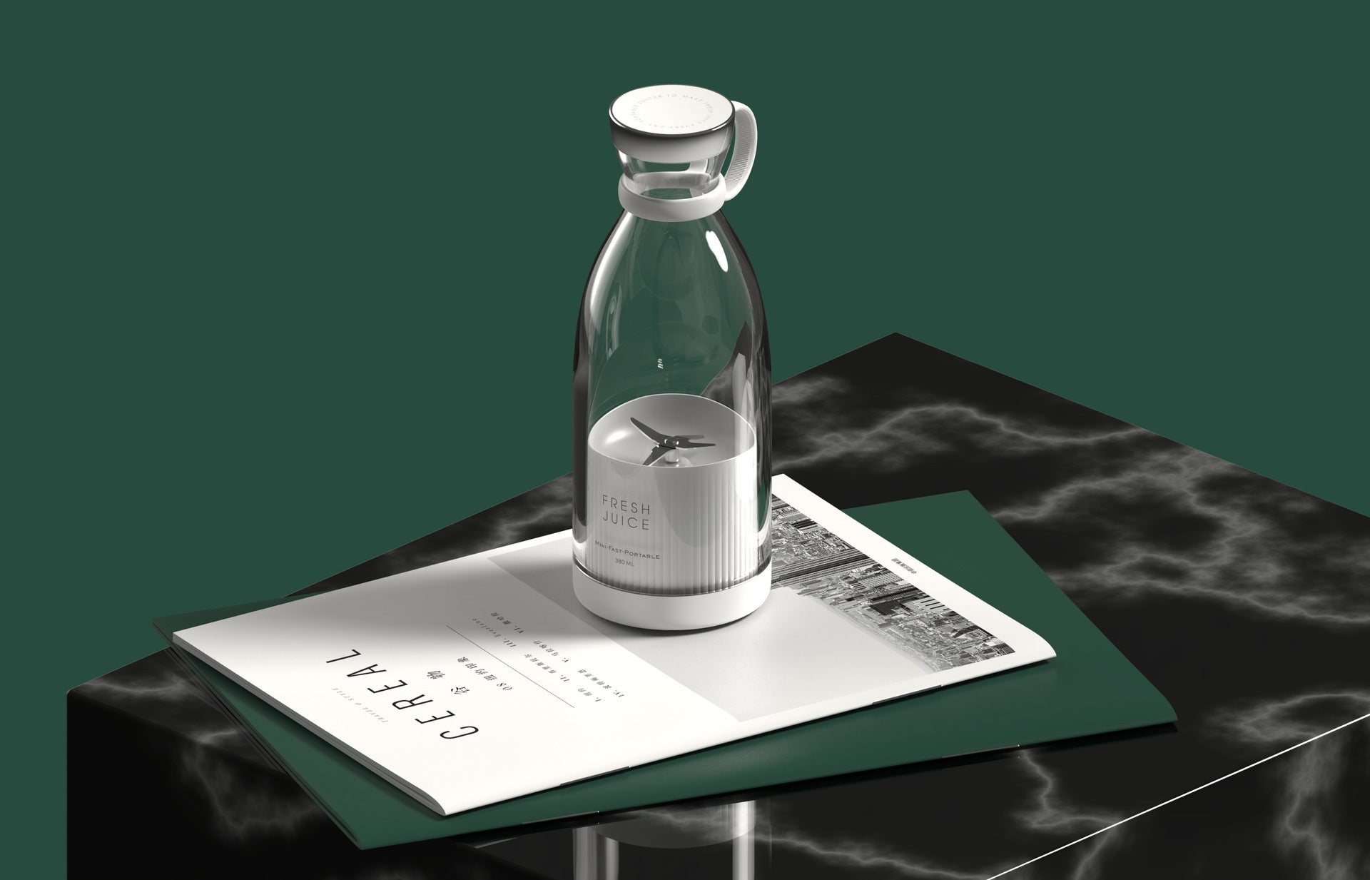 350ML Electric Juicer Blender Mixer USB Rechargeable Machine Household White