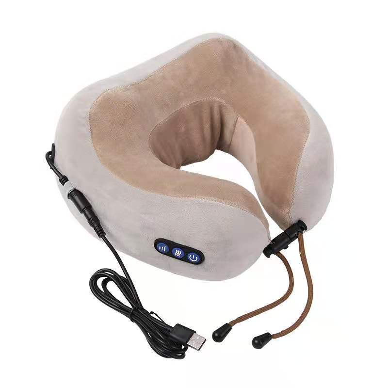U Shaped Massage Pillow Neck Massage Device Electric Neck Massager Apparatus Shoulder USB