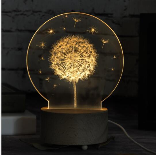 Cute Jellyfish Lamps Romantic LED Touch dandelion