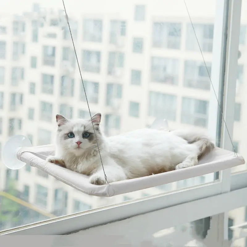 Pet Litter Sucker Hanging Cat Window Hammock Silver moon ash