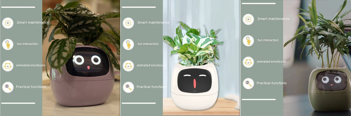 Smart Planter Endless Fun Over 49 Rich Expressions 7 Smart Sensors And AI Chips Set37 Small
